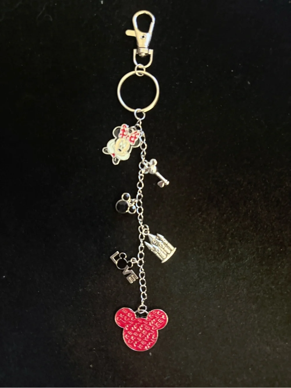 Mickey and Minnie Mouse themed bag Charm Keychain/clip